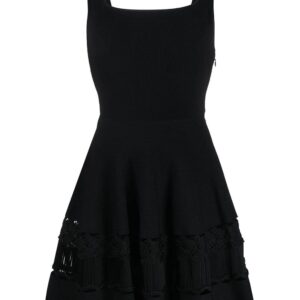 Alexander McQueen ribbed detail flared dress