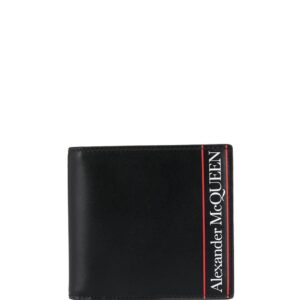 Alexander McQueen  striped detailed logo wallet