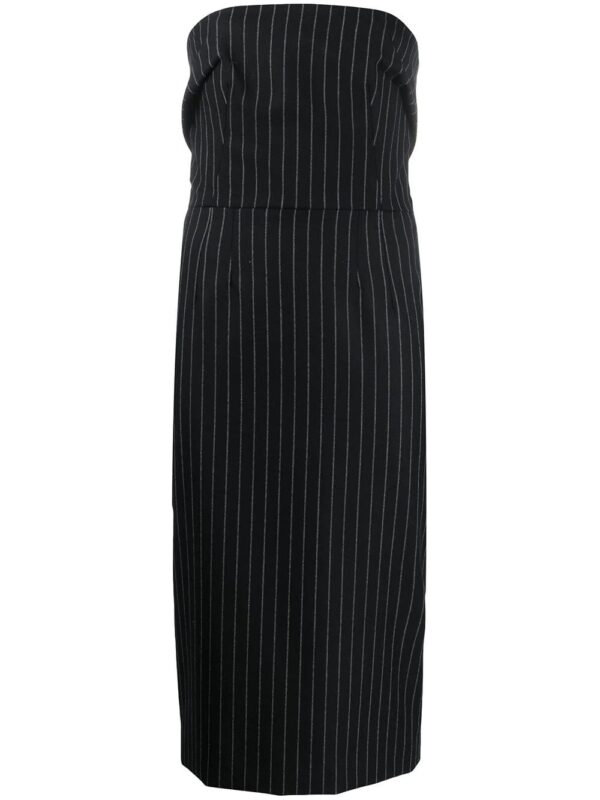 Dolce & Gabbana  pinstriped strapless fitted dress