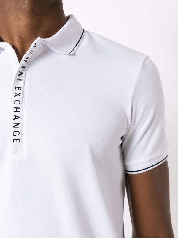 Armani Exchange logo-print cotton polo shirt - Image 5
