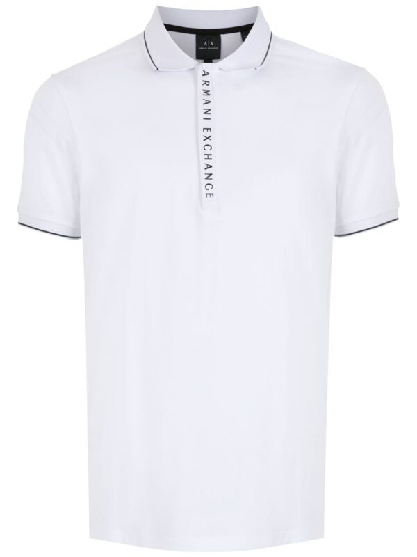 Armani Exchange logo-print cotton polo shirt