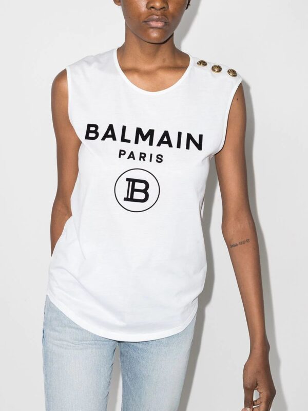 Balmain  logo-print top - Image 2