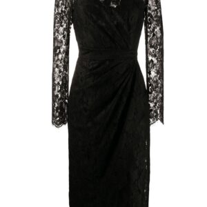 Dolce & Gabbana galloon-lace wrap midi dress