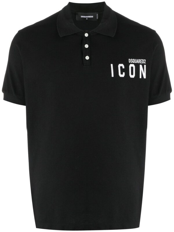 Dsquared2  slogan printed cotton polo shirt