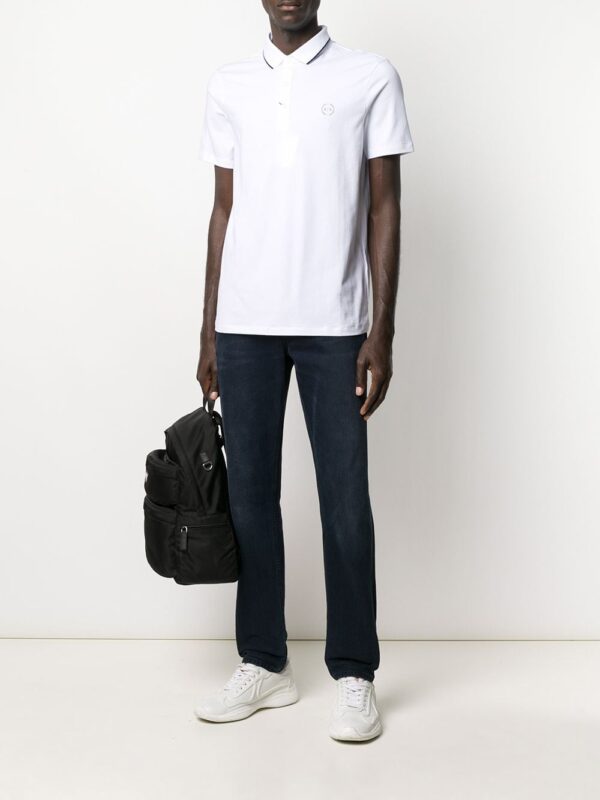Armani Exchange embroidered logo polo shirt - Image 2