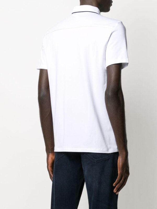 Armani Exchange embroidered logo polo shirt - Image 4