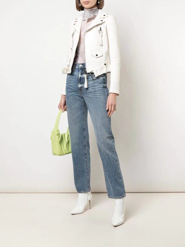 Off-White  fringe details biker jacket - Image 2