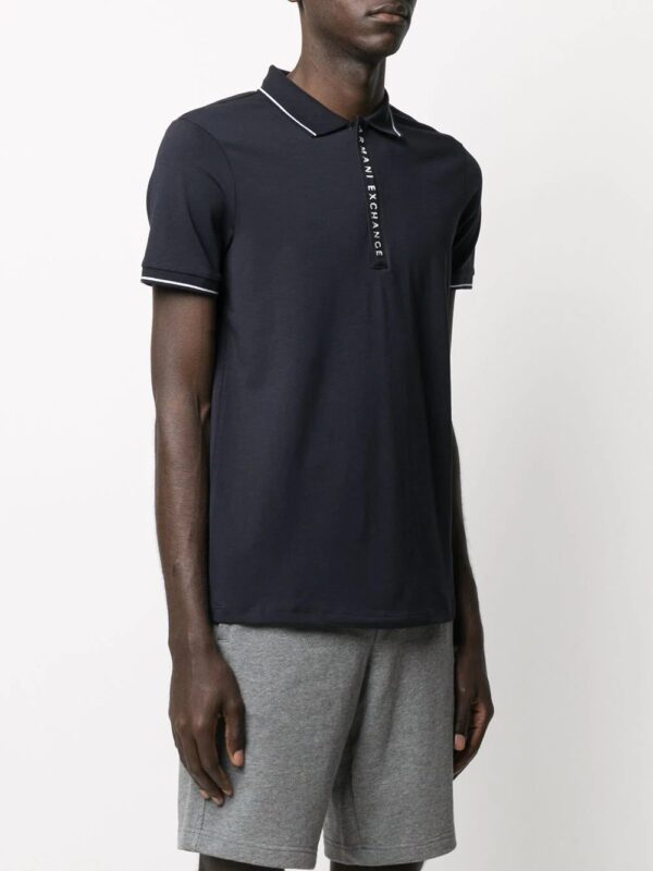 Armani Exchange  logo detail polo shirt - Image 3