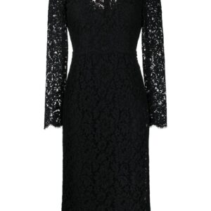 Dolce & Gabbana  floral lace long-sleeve dress