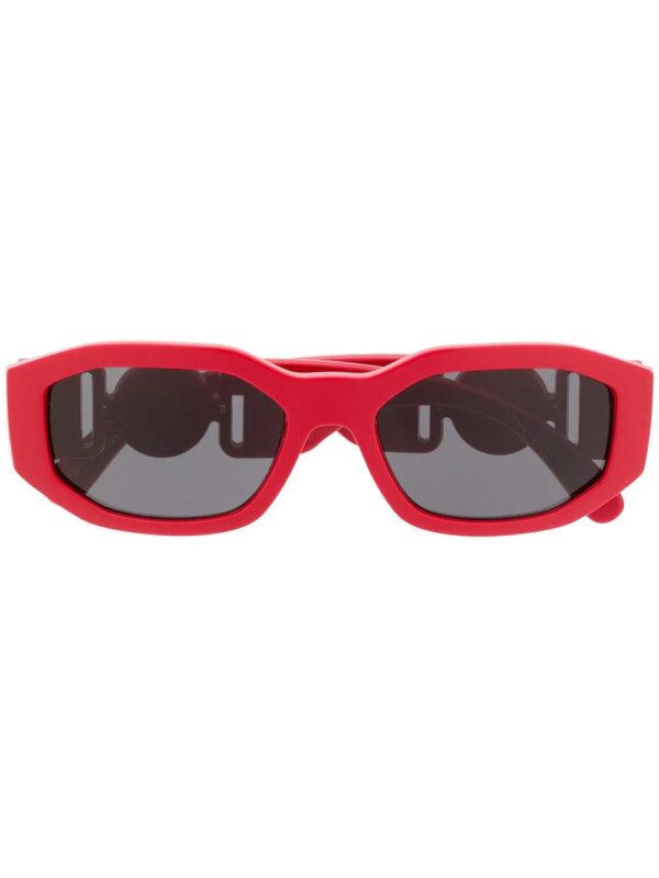 Versace logo plaque rectangular sunglasses