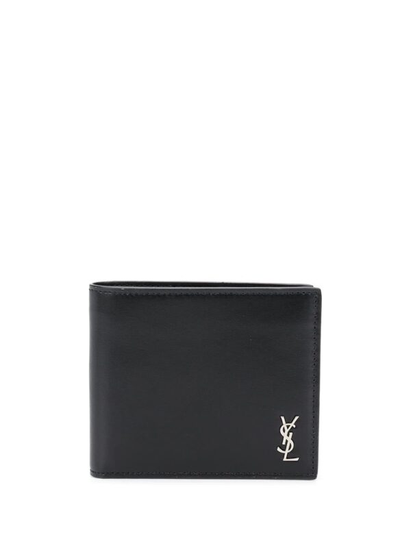 Saint Laurent  logo plaque bi-fold wallet