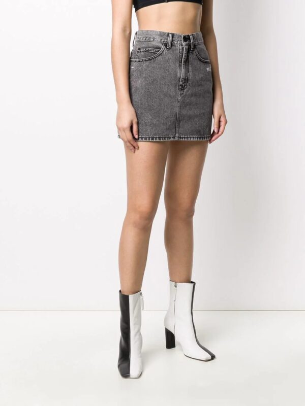 Off-White  printed logo denim skirt - Image 3