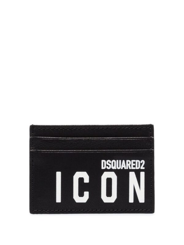 Dsquared2  Icon logo-print leather card holder