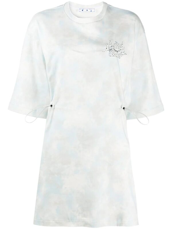 Off-White  Meteor Shower tie-dye T-shirt dress