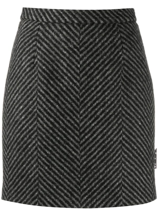 Off-White  diagonal-stripe mini skirt