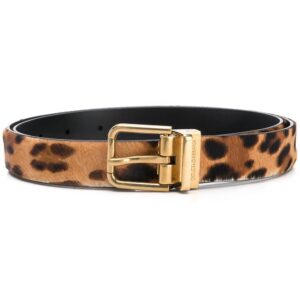 Dolce & Gabbana  leopard-print leather belt
