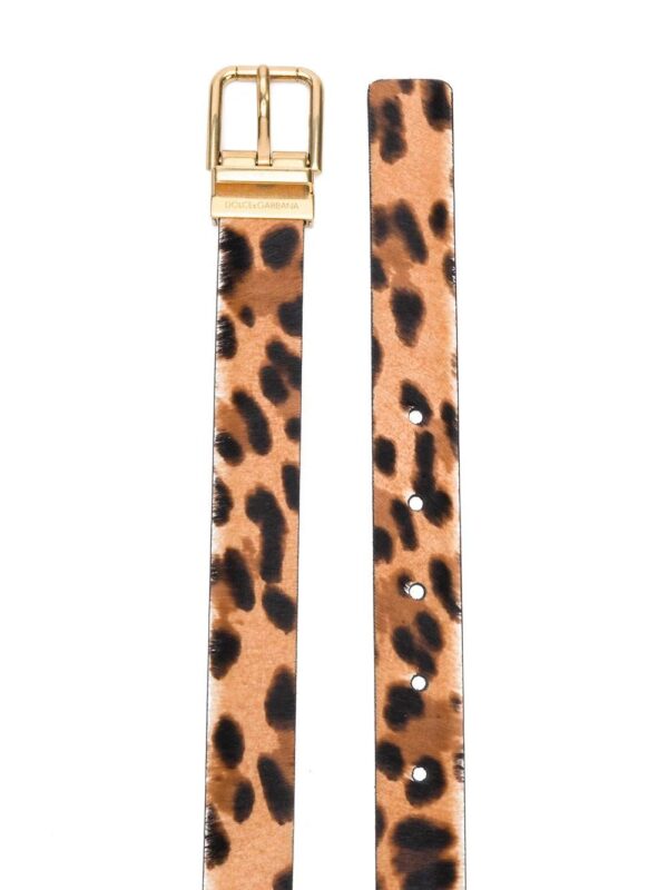 Dolce & Gabbana  leopard-print leather belt - Image 2
