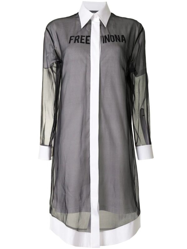 Off-White  Free Winona-print shirt dress