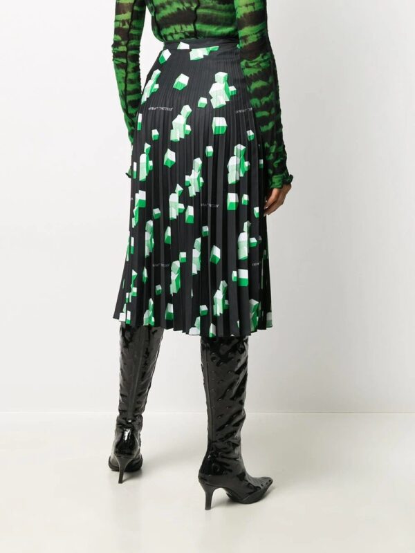 Off-White  geometric-print pleated skirt - Image 4