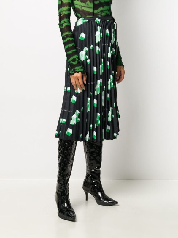 Off-White  geometric-print pleated skirt - Image 3