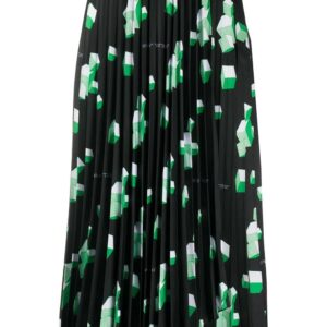 Off-White  geometric-print pleated skirt