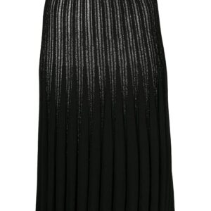Off-White  metallic knitted pleated skirt
