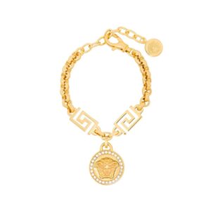 Versace  Medusa-charm rolo-chain bracelet