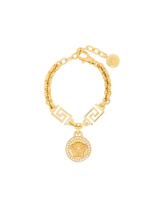 Versace  Medusa-charm rolo-chain bracelet