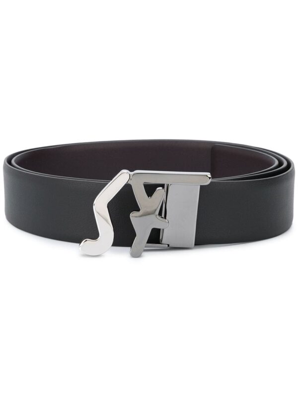 Louis Vuitton logo-buckle leather belt