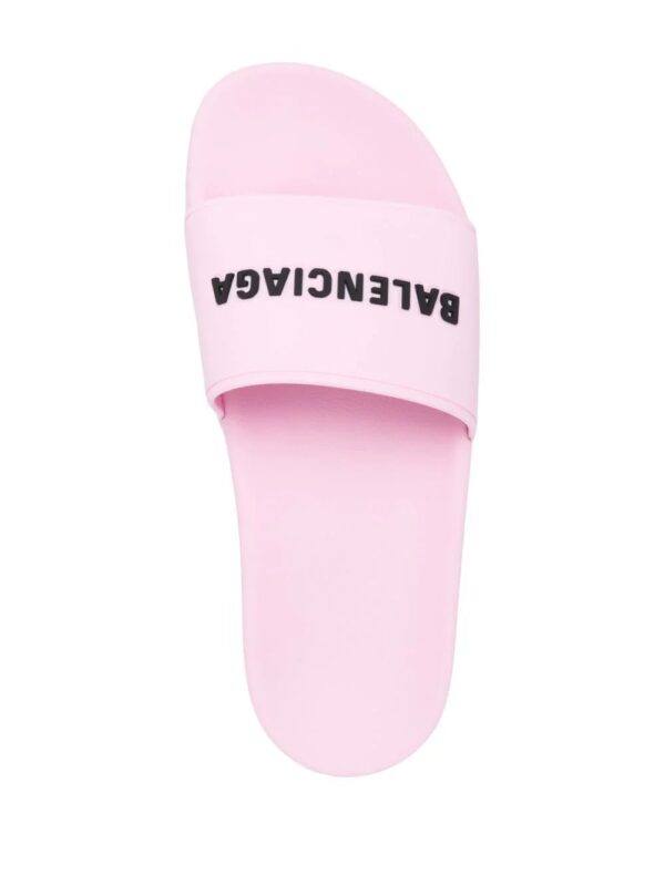 Balenciaga  logo-embossed slides - Image 4