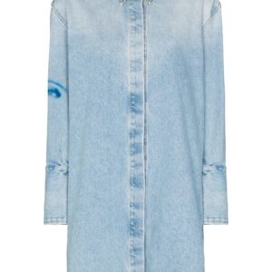Off-White  Face print denim shirt dress