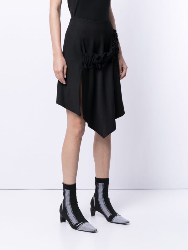Off-White  gathered detail asymmetric skirt - Image 3