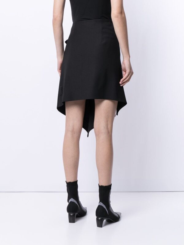 Off-White  gathered detail asymmetric skirt - Image 4