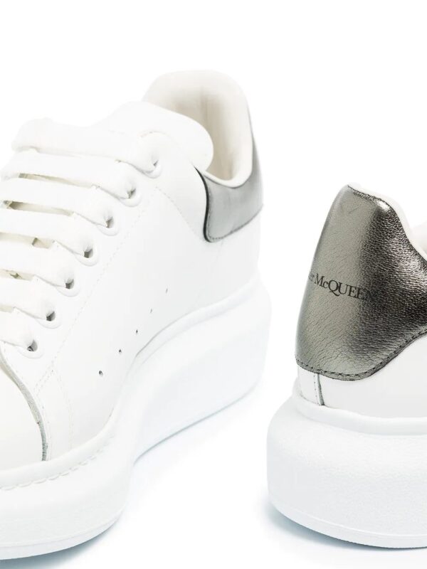 Alexander Mcqueen Oversized metallic leather sneakers - Image 2
