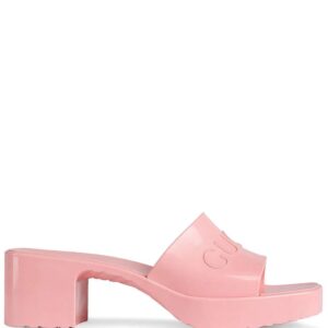 Gucci logo embossed sandals