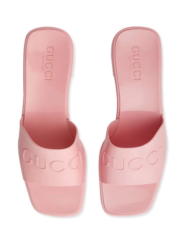 Gucci logo embossed sandals - Image 4