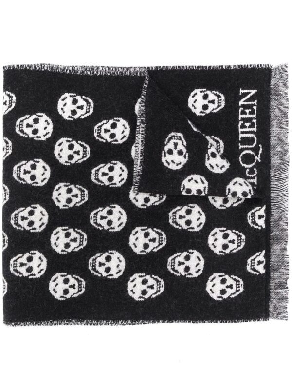 Alexander McQueen  skull jacquard-woven scarf