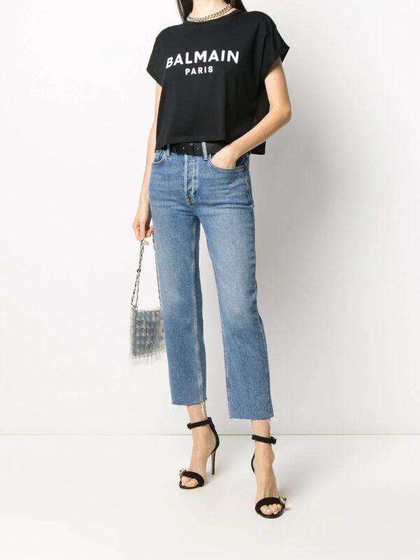 Balmain  cropped logo T-shirt - Image 2