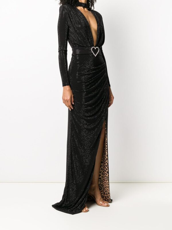 Philipp Plein Aphrodite stud embellished asymmetric dress - Image 3