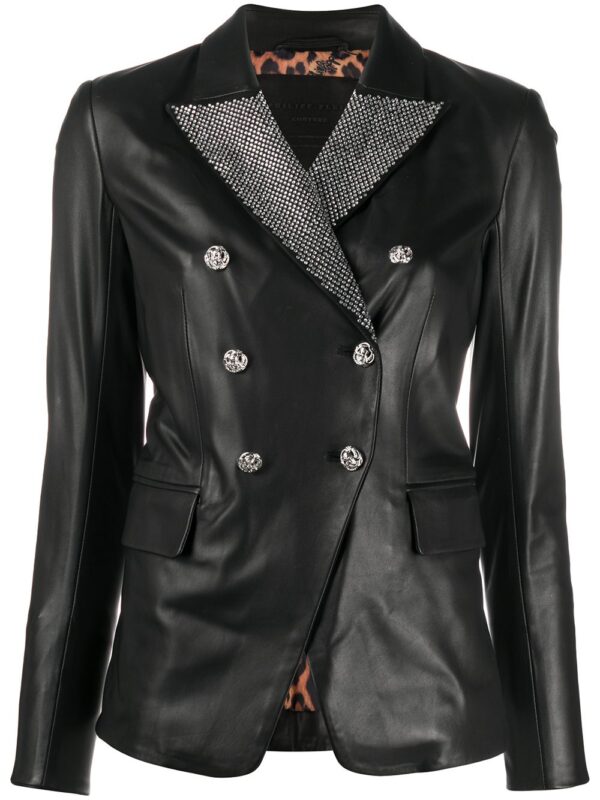 Philipp Plein  crystal-embellished double-breasted jacket