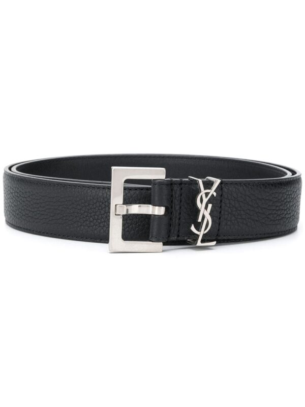 Louis Vuitton grained leather belt