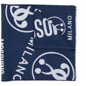 Moschino  logo woven scarf with tassels