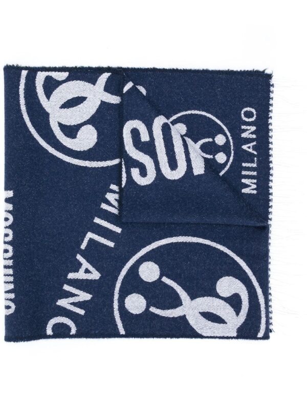 Moschino  logo woven scarf with tassels