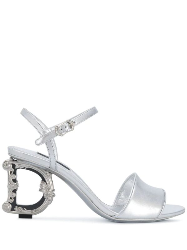 Dolce & gabbana monogram-heel leather sandals