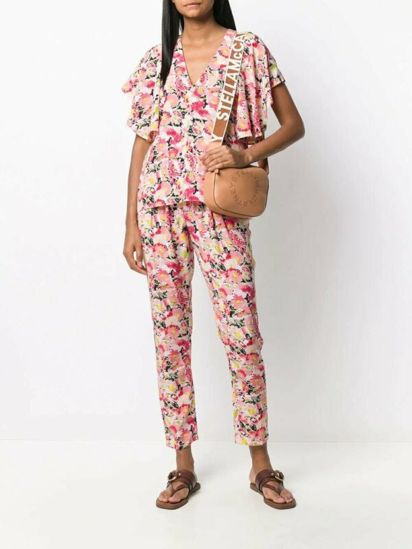 Stella McCartney  floral-print flounce-sleeve blouse - Image 2