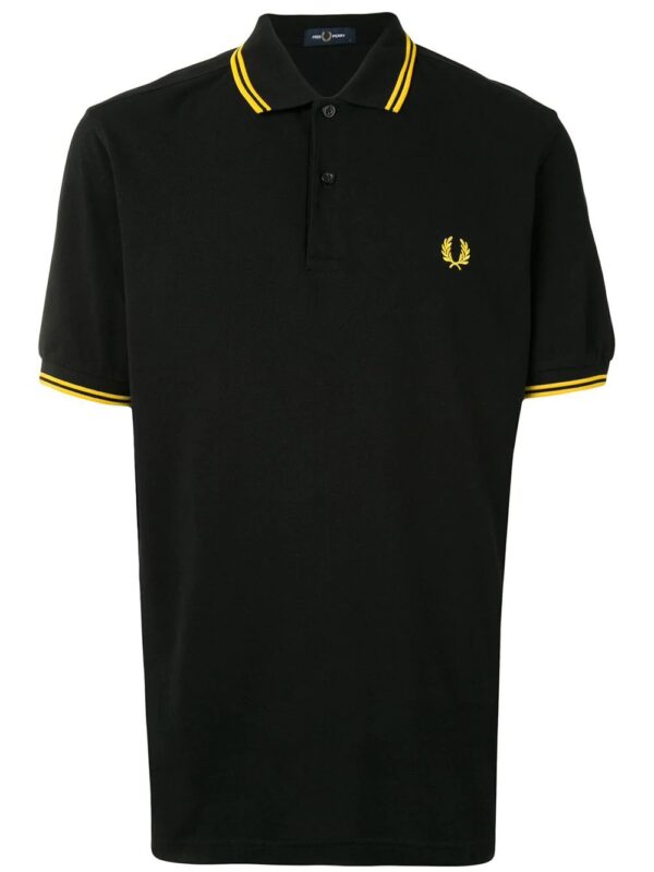 Fred Perry stripe-trim logo polo shirt.