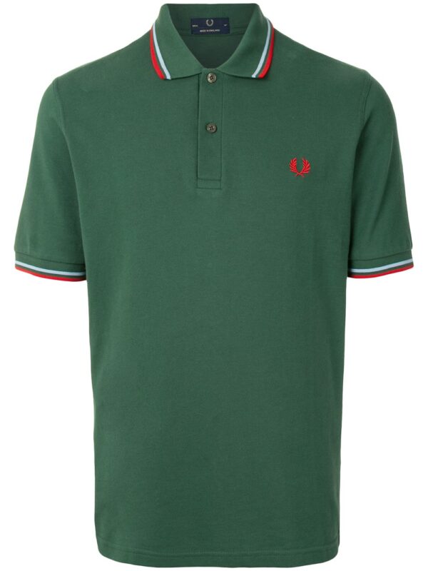 Fred Perry  stripe-trim logo polon shirt