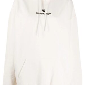 Balenciaga  logo print cotton hoodie
