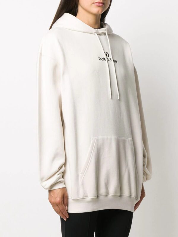 Balenciaga  logo print cotton hoodie - Image 3