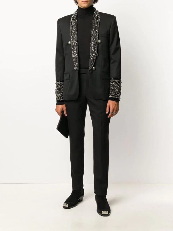 Balmain  embroidery double-breasted blazer - Image 2